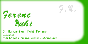 ferenc muhi business card
